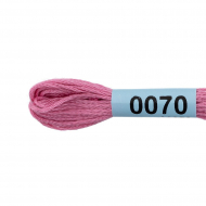 Нитки для вышивания Gamma мулине (0001-0206) 100% хлопок 24 x 8 м цв.0070 розовый