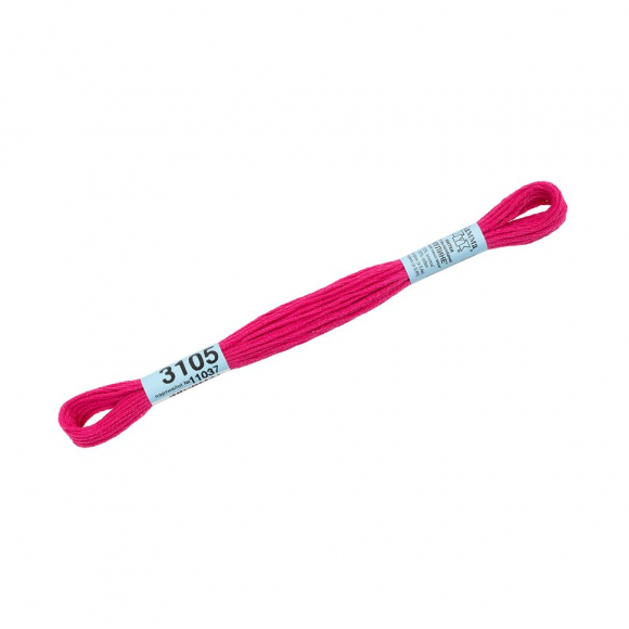 Нитки для вышивания Gamma мулине (3071-3172) 100% хлопок 24 x 8 м цв.3105 т.малиновый