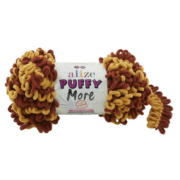 Пряжа для вязания Ализе Puffy More (100% микрополиэстер) 2х150г/11,5м цв.6276