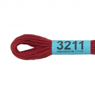 Нитки для вышивания Gamma мулине (3173-6115) 100% хлопок 24 x 8 м цв.3211 гр.вишневый