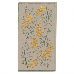 189518_Набор для вышивания футляра для очков "?tui ? Lunettes Mimosas Kit Imprim?" (Мимоза), 9 х 16,5 см