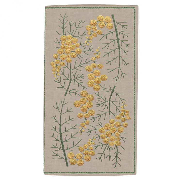 189518_Набор для вышивания футляра для очков "?tui ? Lunettes Mimosas Kit Imprim?" (Мимоза), 9 х 16,5 см