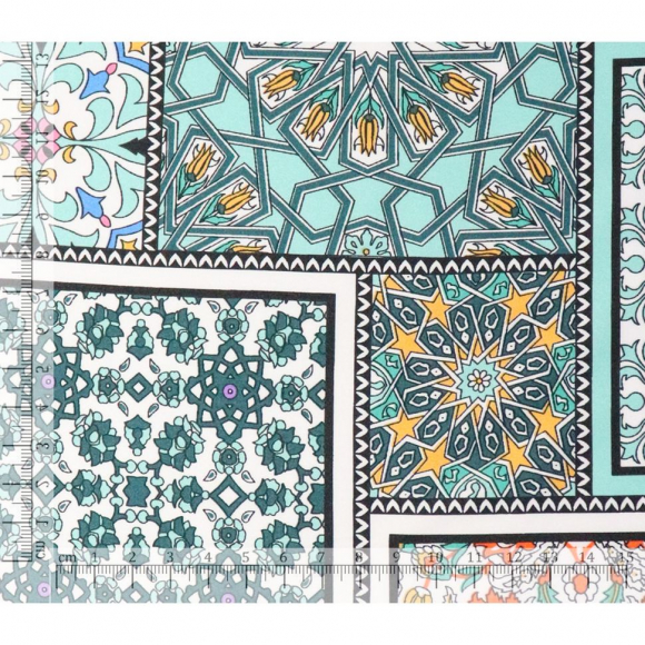 Ткань шелк Армани 90 г/м? 97% полиэстер, 3% спандекс шир.148 см арт.Р.20220.02 цв.02 бирюзовый рул.25м