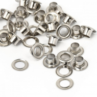 Люверсы сталь New Star №4 (? 6мм, h 6,42мм) цв.никель уп.250шт