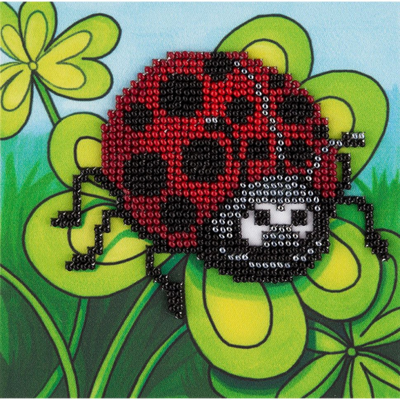 Набор для вышивания KLART арт. 8-239 Божья коровка на клевере 11х11 см