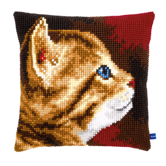 Набор для вышивания VERVACO арт.PN-0154895 Подушка Котенок I 40х40 см
