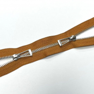 Молния мет. титан №5 никель два замка 110см D856 коричневая охра