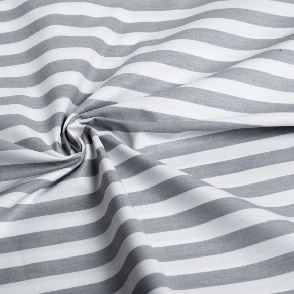 Ткань ранфорс Полоска, арт.WH 1778-v03, 130г/м?,100% хлопок, шир.240см, цв.серый, уп.3м