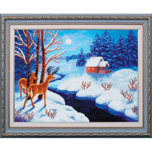 Набор для вышивания бисером МАГИЯ КАНВЫ арт.Б206 Морозный вечер 39х29 см