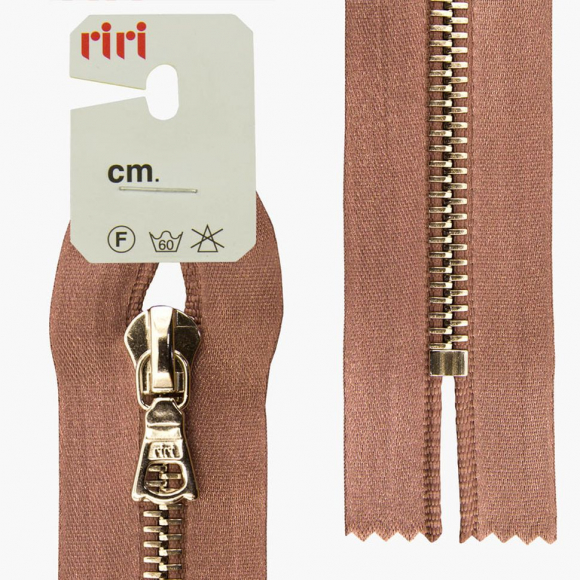 66105_Молния металл, Ni, неразъёмная, на атласной тесьме, 6 мм, 16 см, цвет 9419, серо-сиреневый