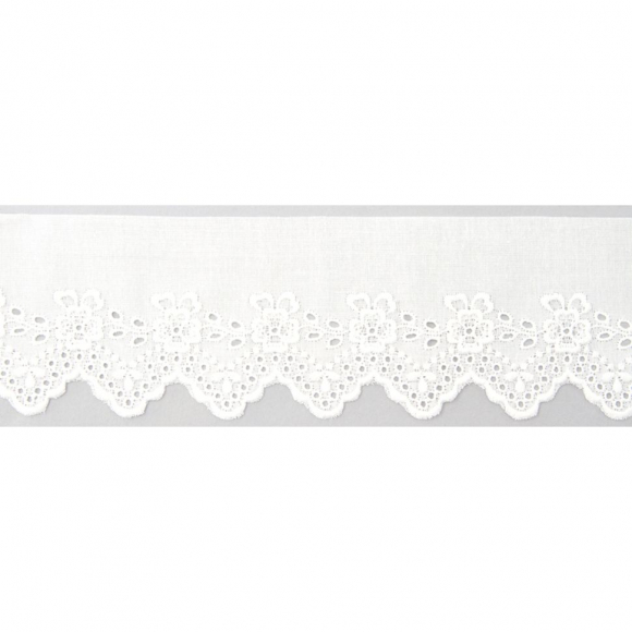 119784_Шитье-вышивка на батисте, 55 мм, цвет белый 119784_Шитье-вышивка на батисте, 55 мм, цвет белый