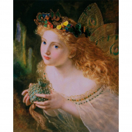 Набор для вышивания PANNA Живая картина арт. JK-2046 Фея с бабочками 27х34 см