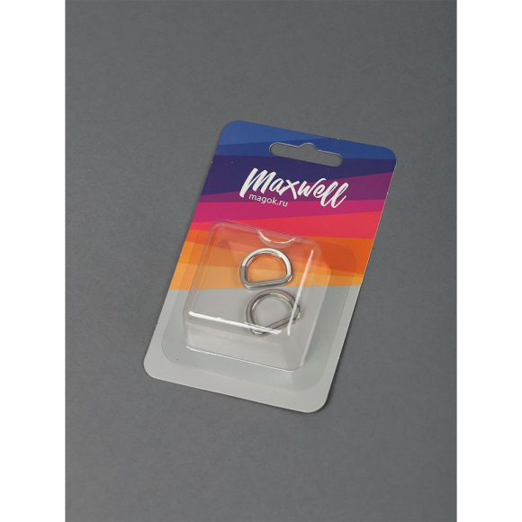 Полукольцо металл арт.MX.5541 19х15мм (внутр. 15мм) цв.никель уп.2 шт