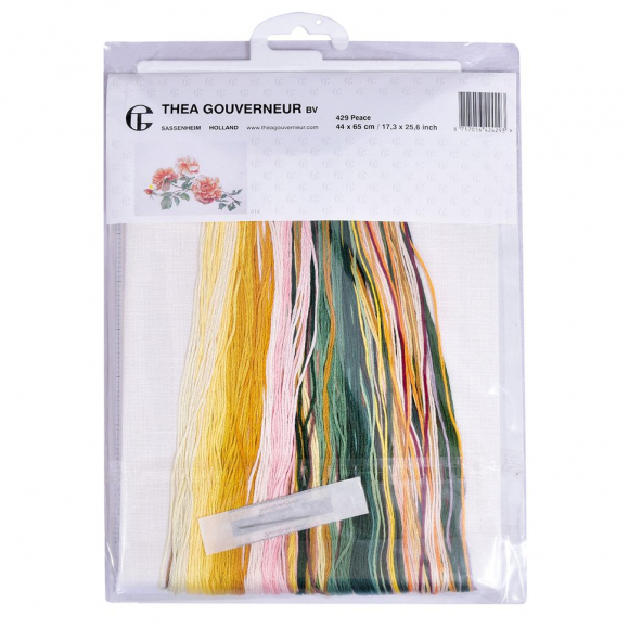 Набор для вышивания "Роза Мира", канва лён 36 ct