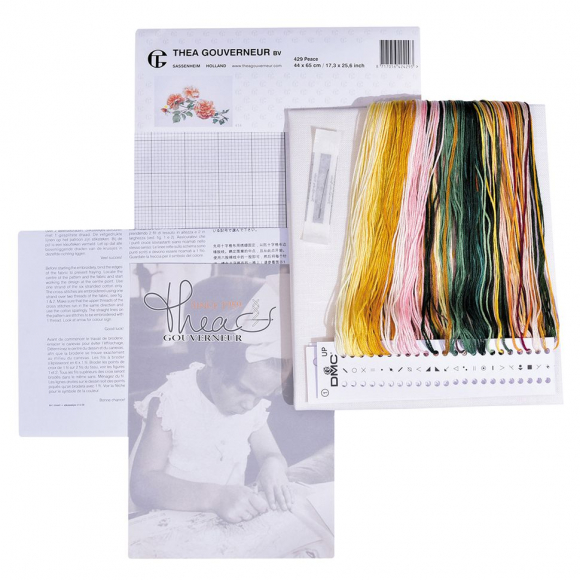 Набор для вышивания "Роза Мира", канва лён 36 ct