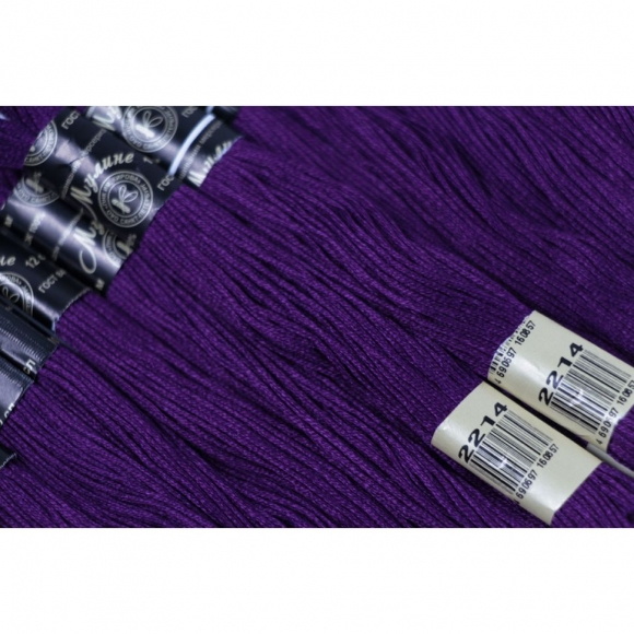 Нитки мулине цв.2214 т.фиолетовый 12х10м С-Пб Нитки мулине цв.2214 т.фиолетовый 12х10м С-Пб
