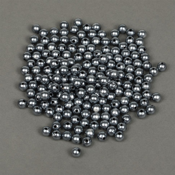 Бусины MAGIC 4 HOBBY круглые перламутр 8мм цв.029 серый уп.50г (213шт)