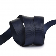 Лента Ideal репсовая в рубчик шир.20мм цв. 372 черно-синий уп.27,42м