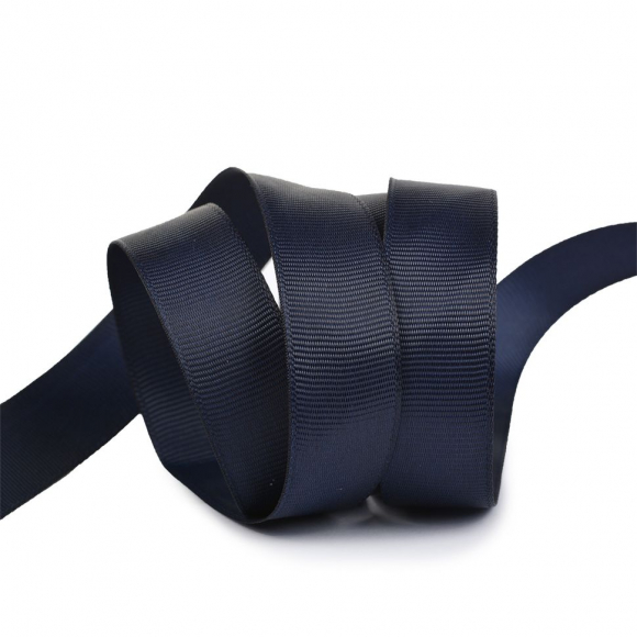 Лента Ideal репсовая в рубчик шир.20мм цв. 372 черно-синий уп.27,42м