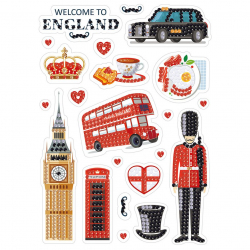 Кристальная мозаика ФРЕЯ арт.ALVN-109 Англия (наклейки) 14х19,5 см