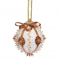 Набор для творчества Новогодний шар из пайеток арт.ВМ.ШП07 Нежность крем-брюле