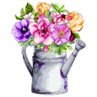 Рисунок на канве МАТРЕНИН ПОСАД арт.28х37 - 1903 Букет в лейке