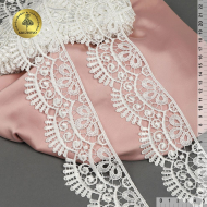 Кружево гипюр KRUZHEVO арт.TR.0740 шир.60мм цв.004 сумрачно-белый уп.9м