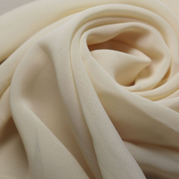 Ткань Шифон 80 г/м? 100% полиэстер шир.150 см арт.Р.14924.03 цв.03 нюдовый уп.40м