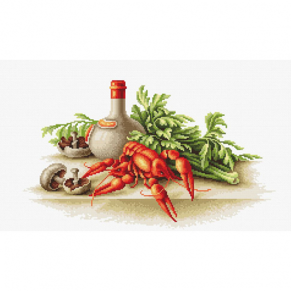 Набор для вышивания LUCA-S арт. B2258 Натюрморт с раками 37,5х22 см