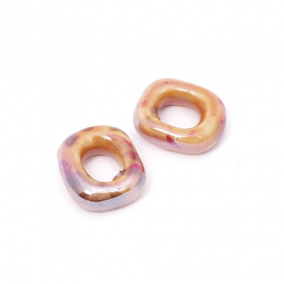 Бусины керамические TESОRO арт.TS-392 цв.020 18х15х5 мм