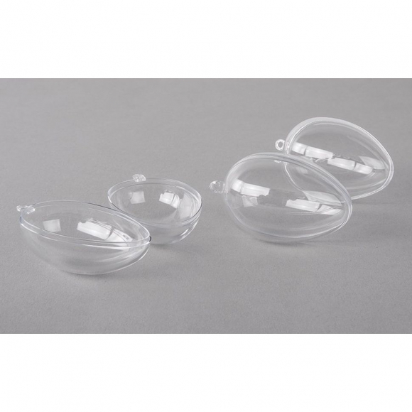 134632_Яйцо из прозрачного пластика разъемное, 10 см 134632_Яйцо из прозрачного пластика разъемное, 10 см