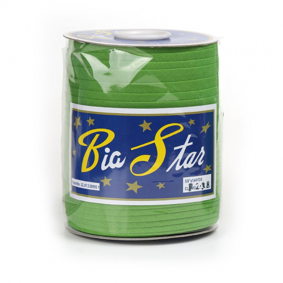 Косая бейка хлопок TBY арт.CB15 шир.15мм цв.F238 зеленый уп.132 м