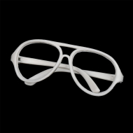 Очки без стекла арт.TBY.53731 цв.белый 7см, круглые пластик уп.10шт