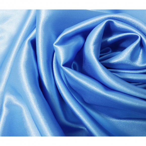 Ткань атлас стрейч 95 г/м? 97% полиэстер, 3% спандекс шир.150 см арт.Р.11312.11 цв.11 бирюзовый уп.25м