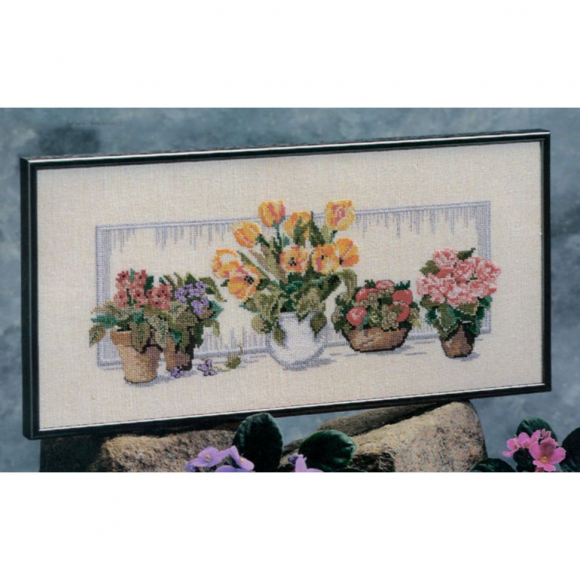 Набор для вышивания OEHLENSCHLAGER арт.44110 На подоконнике 24х50 см