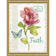 Набор для вышивания DESIGN WORKS арт.3415 Розовый цветок 35,5х46 см