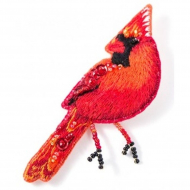 Наборы для шитья и вышивания МАТРЕНИН ПОСАД арт.8471/СК Брошь Птичка кардинал