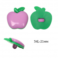 Пуговицы пластик Яблоко TBY.P-3234 цв.07 сиреневый 34L-21мм, на ножке, 400 шт