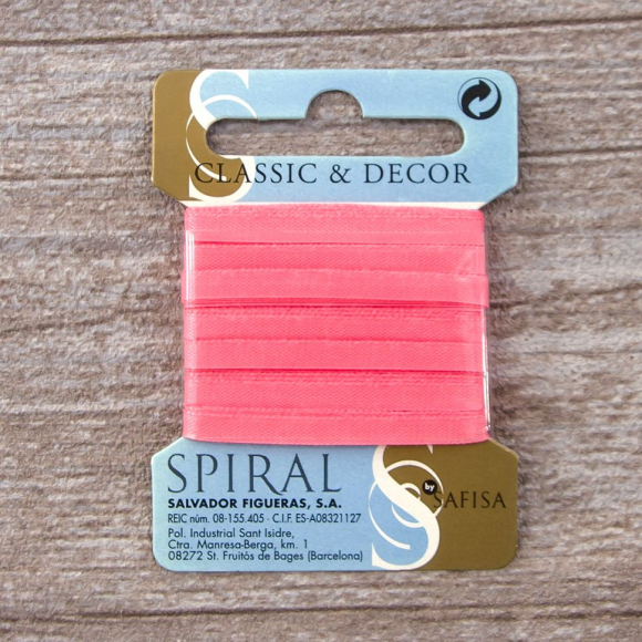 32210_Лента для вышивания SAFISA на блистере, 4 мм, 5 м, цвет 29, розовый