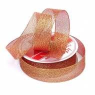 Лента IDEAL с люрексом арт.ТВ-ЛЮР шир.25мм цв.048 персиковый уп.22,85 м