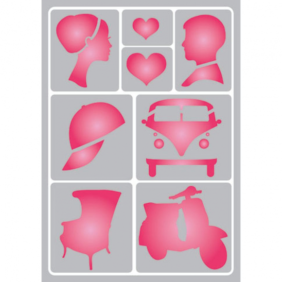 Трафарет на клеевой основе "Мужчина и женщина" Трафарет на клеевой основе "Мужчина и женщина"