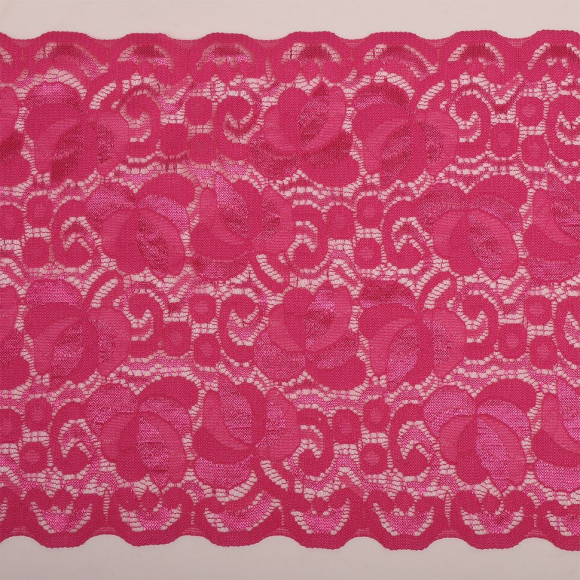 Кружево-стрейч арт.TBY RY01 шир.180мм цв.фуксия-А уп.18,3м