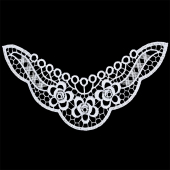 Кружевная вставка арт.TR.1371 220х120мм цв.1 белый уп.10шт