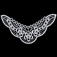 Кружевная вставка арт.TR.1371 220х120мм цв.1 белый уп.10шт