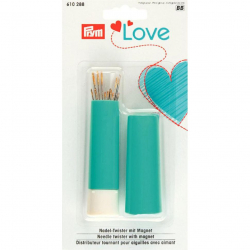 610288 PRYM Love Вращающаяся игольница-«твистер» с магнитом, с наполнением (19шт игл для шитья и штопки)