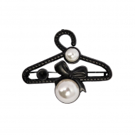 Брошь металл Вешалка с жемчугом арт.TBY.91764 45х36мм цв. черный уп. 5шт Брошь металл Вешалка с жемчугом арт.TBY.91764 45х36мм цв. черный уп. 5шт