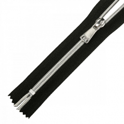 Молния MaxZipper спираль №5 декор. н/р 18см цв.F322/СЕР черный уп.50шт