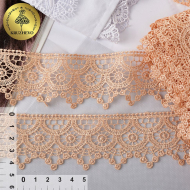 Кружево гипюр KRUZHEVO арт.TR.8GB4576 шир.45мм цв.03 бежевый, уп.9м