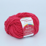 Пряжа для вязания ТРО Кроха (20% шерсть, 80% акрил) 10х50г/135м цв.0225 мальва