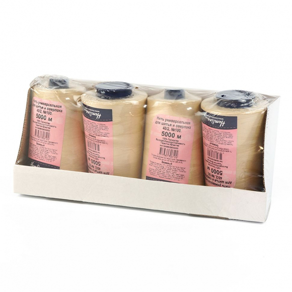 166404_Нить универсальная Hemline для шитья и оверлока, 5000 м 166404_Нить универсальная Hemline для шитья и оверлока, 5000 м